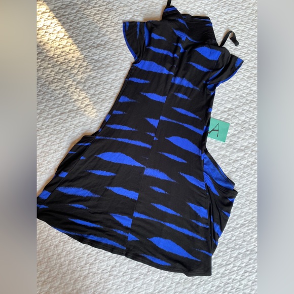 Kensie Blue Black Knit Women’s Dress Zip Drapery Pockets Comfy Size XS - Picture 11 of 11